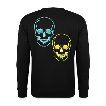 Schädel Totenköpfe Horror Fantasy Halloween Tod - Unisex Pullover - Schwarz - Hinten - Alina (178cm)
