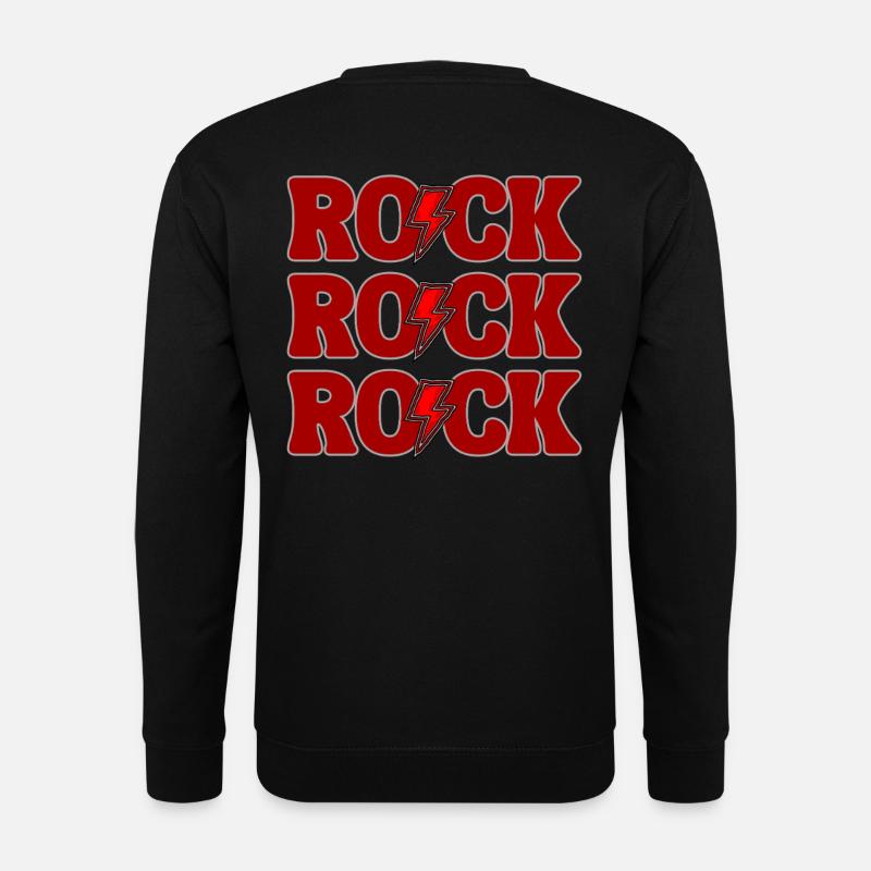 ROCK Drei rote Logos - Unisex Pullover - Schwarz