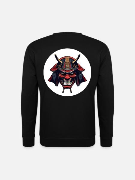 Red Oni Demon Helmet - Unisex Sweatshirt - black