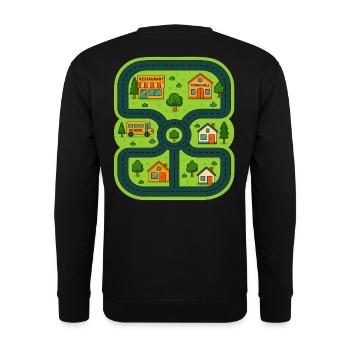 Play Cars Map On Dad’s Back Cadeau pour la fête des pères - Sweat-shirt Unisexe - noir - Dos - Alina (178cm)