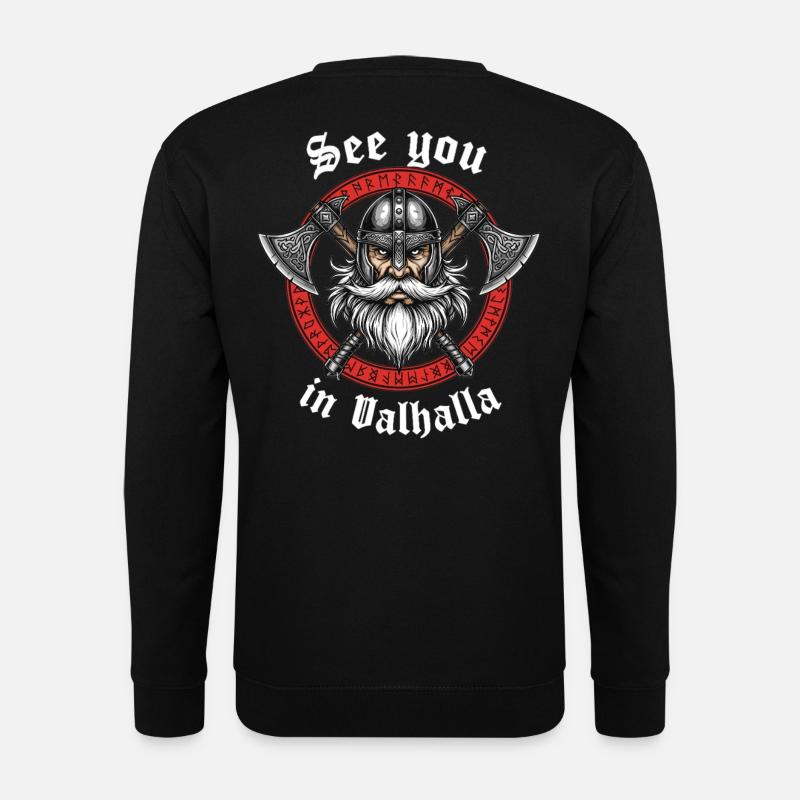 Valhalla Viking Axes Logo - Unisex Sweatshirt - black