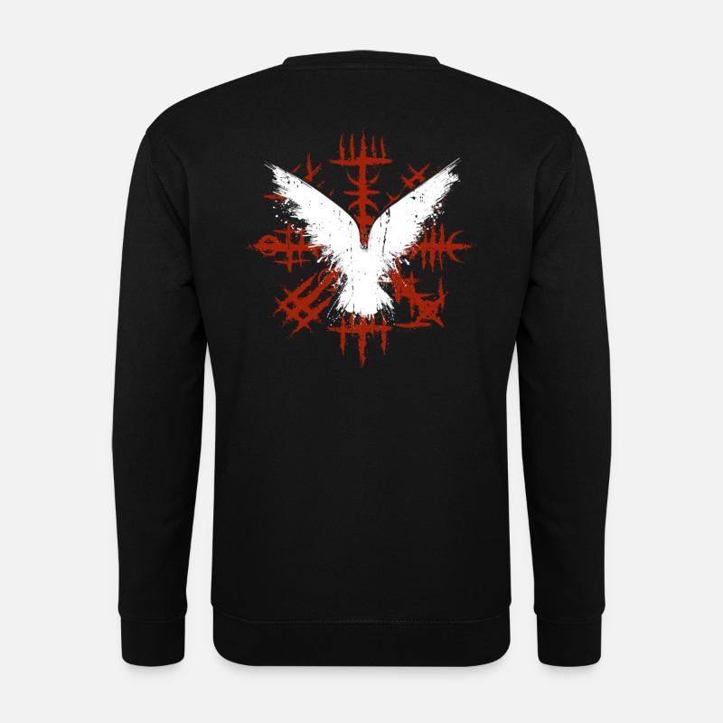 Wikinger Vegvisir mit Odins Raben - Unisex Pullover - Schwarz