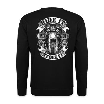 Conduis-la comme si tu l’avais volée Moto - Sweat-shirt Unisexe - noir - Dos - Alina (178cm)