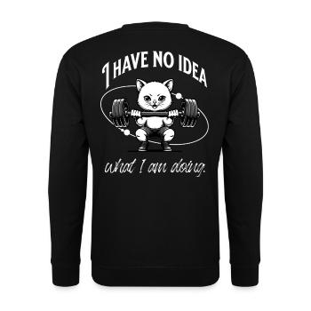 Gym Beginner | No Idea - Unisex Sweatshirt - black - Back - Alina (178cm)