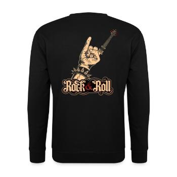 Musician Guitar Guitar Rock & Roll Rocker Gift - Unisex Sweatshirt - black - Back - Alina (178cm)