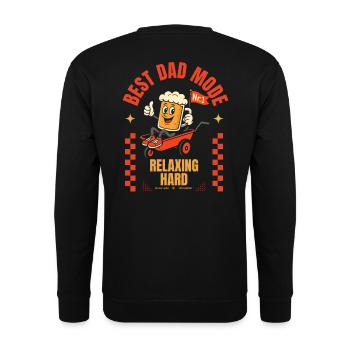 Cadeau de chariot à bière pour la fête des pères Meilleure mode papa - Sweat-shirt Unisexe - noir - Dos - Michal (187cm)