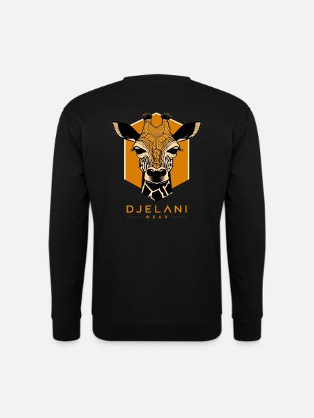 Geometric Giraffe in Ochre - Unisex Sweatshirt - black