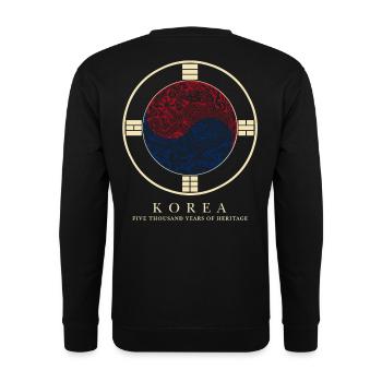 Korea Dragon Taegeuk Emblem - Unisex Sweatshirt - black - Back - Alina (178cm)