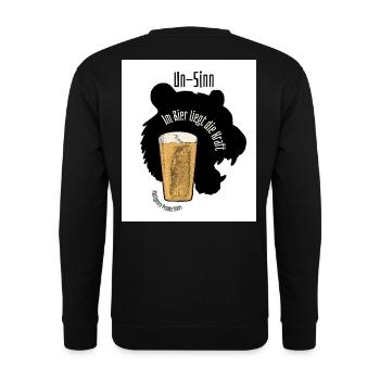 Il y a du pouvoir dans la bière - Sweat-shirt Unisexe - noir - Dos - Michal (187cm)