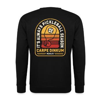 It's Always Pickleball Season - Unisex Pullover - Schwarz - Hinten - Michal (187cm)