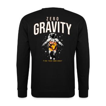 Zero Gravity Astronaut Erde Weltraum - Unisex Pullover - Schwarz - Hinten - Michal (187cm)