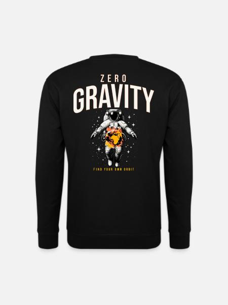 Zero Gravity Astronaut Erde Weltraum - Unisex Pullover - Schwarz