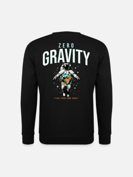 Zero Gravity Astronaut Erde Weltraum - Unisex Pullover - Schwarz