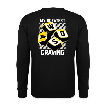 PC gaming Tastatur WASD - Unisex Pullover - Schwarz - Hinten - Michal (187cm)