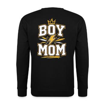 Boy Mom Power Crown - Unisex Pullover - Schwarz - Hinten - Michal (187cm)