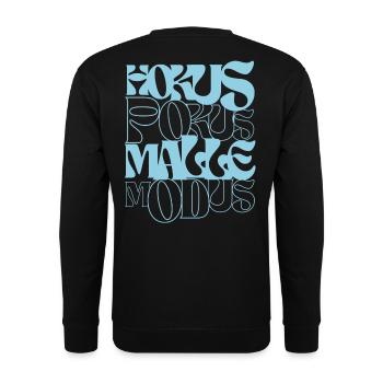 Hokus Pokus Malle Modus – Retro Wavy Style - Unisex Pullover - Schwarz - Hinten - Michal (187cm)