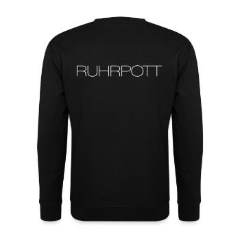 Ruhrpott Schriftzug - Unisex Pullover - Schwarz - Hinten - Michal (187cm)