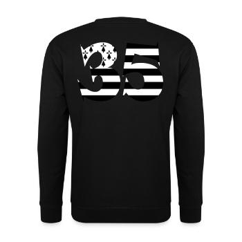 35 Bretagne Drapeau - Sweat-shirt Unisexe - noir - Dos - Alina (178cm)
