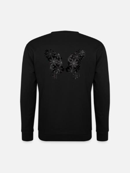 angelwings,flügel,aquarell,spinne, engelsflügel - Unisex Pullover - Schwarz