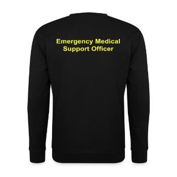 Agent de soutien médical d’urgence - Sweat-shirt Unisexe - noir - Dos - Alina (178cm)