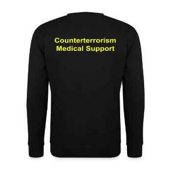 Counterterrorism Medical Support - Unisex Pullover - Schwarz - Hinten - Alina (178cm)