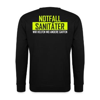 Emergency Paramedics Help where other gazes gawk - Unisex Sweatshirt - black - Back - Alina (178cm)