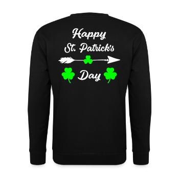 Happy st patricks day St Patrick's Day - Unisex Sweatshirt - black - Back - Alina (178cm)