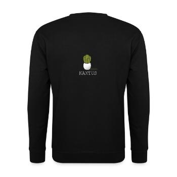 Cactus in a pot - Unisex Sweatshirt - black - Back - Alina (178cm)