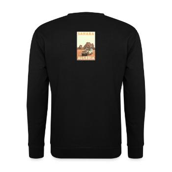 4x4 Fahrzeug in der Sahara - Unisex Pullover - Schwarz - Hinten - Alina (178cm)