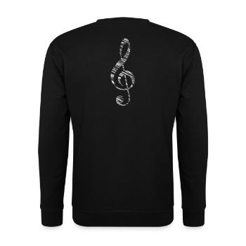 Clef musique symbole note signe - Sweat-shirt Unisexe - noir - Dos - Alina (178cm)