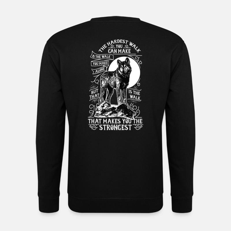 Einsamer Wolf - Unisex Pullover - Schwarz