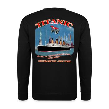 TITANIC Kreation Louis RUNEMBERG © Adagp - Unisex Pullover - Schwarz - Hinten - Alina (178cm)