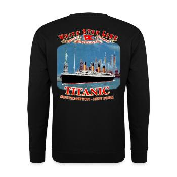 TITANIC Kreation Louis RUNEMBERG © Adagp - Unisex Pullover - Schwarz - Hinten - Alina (178cm)