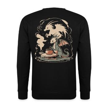 The Dragon Pottery: Mythical Studio Art Edition - Unisex Pullover - Schwarz - Hinten - Michal (187cm)