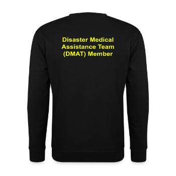 Disaster Medical Assistance Team DMAT Member - Unisex Pullover - Schwarz - Hinten - Alina (178cm)