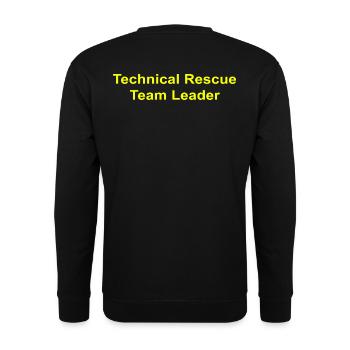 Technical Rescue Team Leader - Unisex Pullover - Schwarz - Hinten - Alina (178cm)