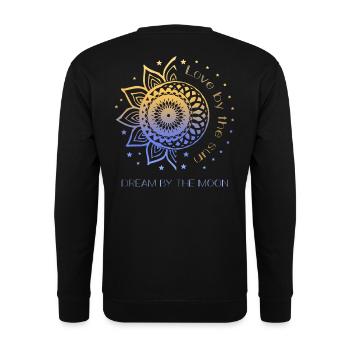 Love By The Sun Dream By The Moon Boho Gift - Unisex Sweatshirt - black - Back - Alina (178cm)