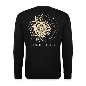 Love By The Sun Dream By The Moon Boho Gift - Unisex Sweatshirt - black - Back - Alina (178cm)