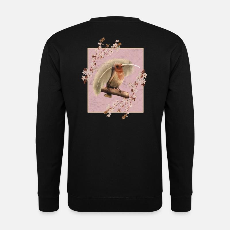 Japan Cherry Blossoms Bird - Unisex Sweatshirt - black