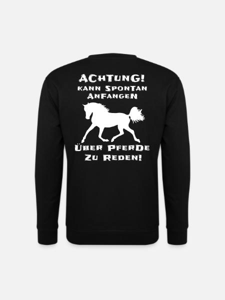 Pferde Reiterin Lustiger Spruch - Unisex Pullover - Schwarz