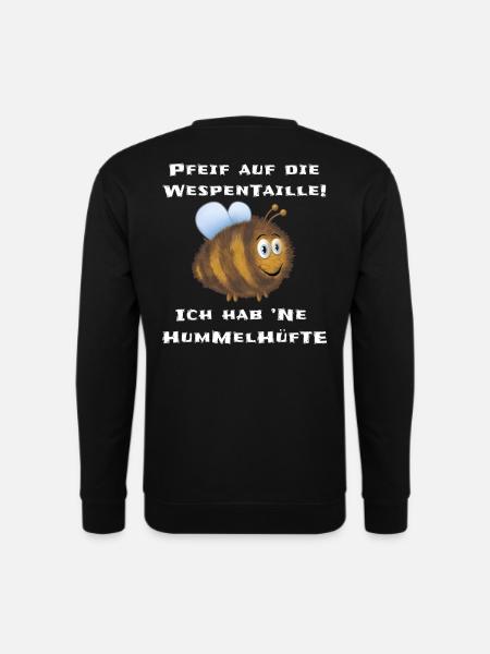 Dicke Hummel Wespentaille Hummelhüfte - Unisex Pullover - Schwarz