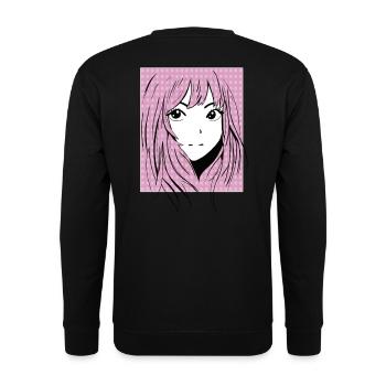 Anime Manga Fille - Sweat-shirt Unisexe - noir - Dos - Alina (178cm)