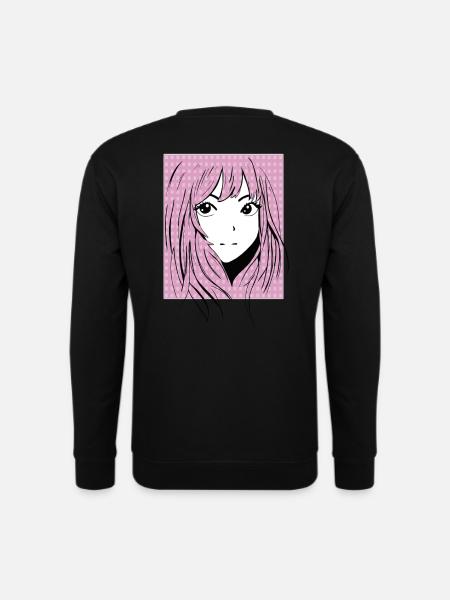 Anime Manga Fille - Sweat-shirt Unisexe - noir