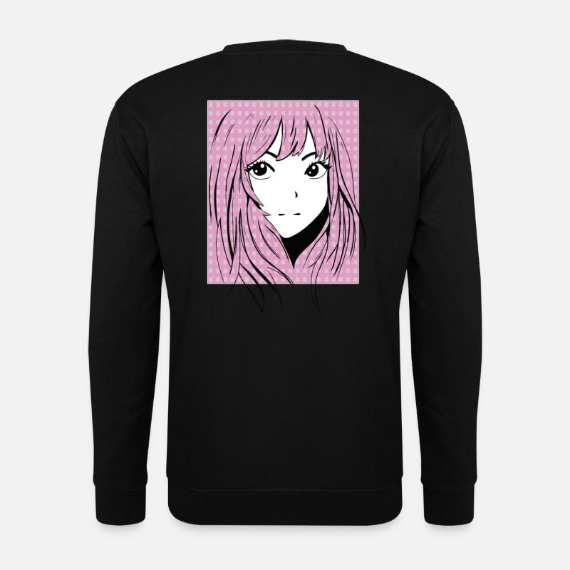 Anime Manga Girl - Unisex Pullover - Schwarz
