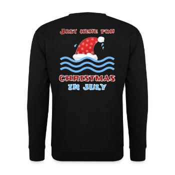 Christmas in July - Unisex Sweatshirt - black - Back - Alina (178cm)