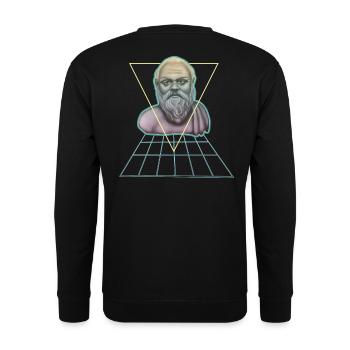Sokrates Griechischer Philosoph Modern - Unisex Pullover - Schwarz - Hinten - Alina (178cm)