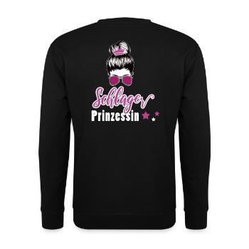 Schlagerprinzessin Schlagerfan Schlager Geschenk - Unisex Pullover - Schwarz - Hinten - Alina (178cm)