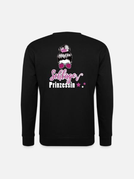 Schlagerprinzessin Schlagerfan Schlager Geschenk - Unisex Pullover - Schwarz