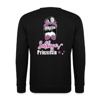 Schlagerprinzessin Schlagerfan Schlagermusik - Unisex Pullover - Schwarz - Hinten - Alina (178cm)