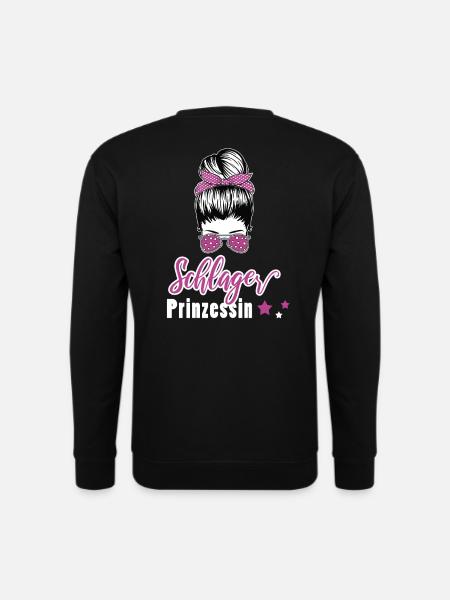 Schlagerprinzessin Schlagerfan Schlagermusik - Unisex Pullover - Schwarz